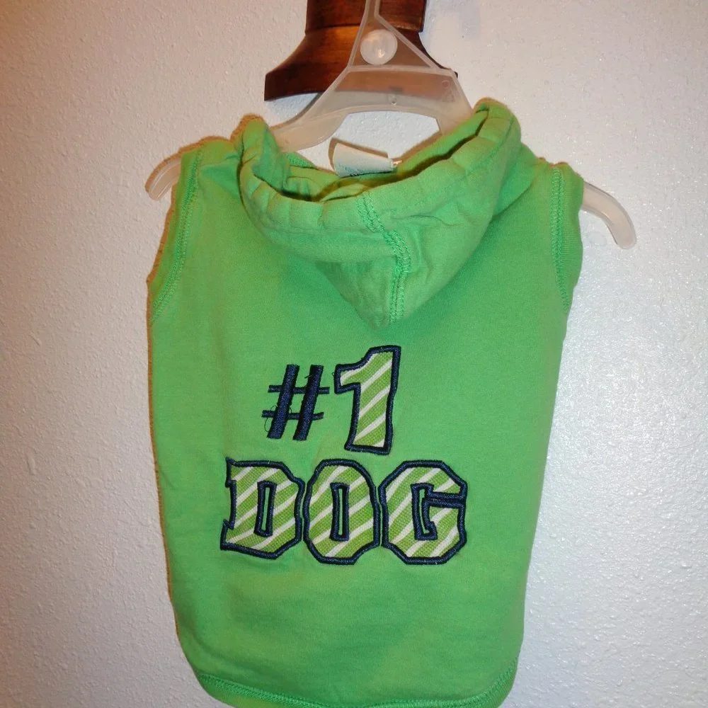 Martha Stewart Pets Green #1 Dog Hoodie Size Medium